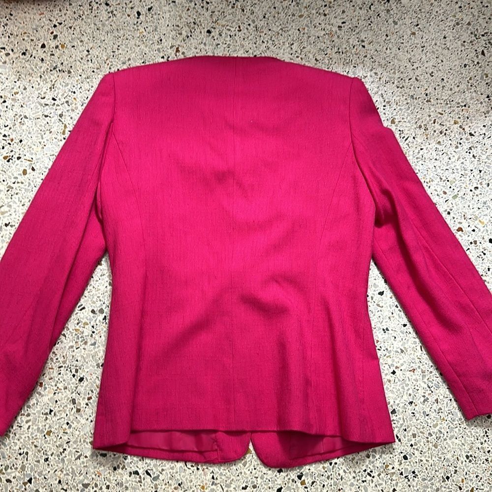 Morgan Miller hot Barbie pink gold X button blazer jacket medium 8 - Picture 3 of 10